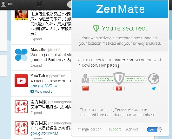 ZenMate for Google Chrome